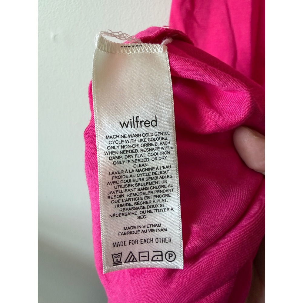 Wilfred Aritzia Maxi Dress Large Hot Pink Barbiecore Resortwear Casual - Picture 9 of 10